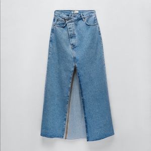 ZARA Long Denim Skirt